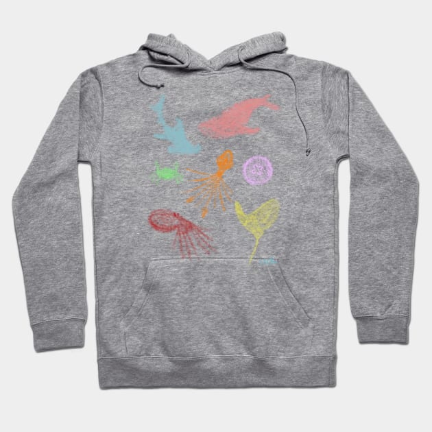 Sea Critters Hoodie by Inktopodes